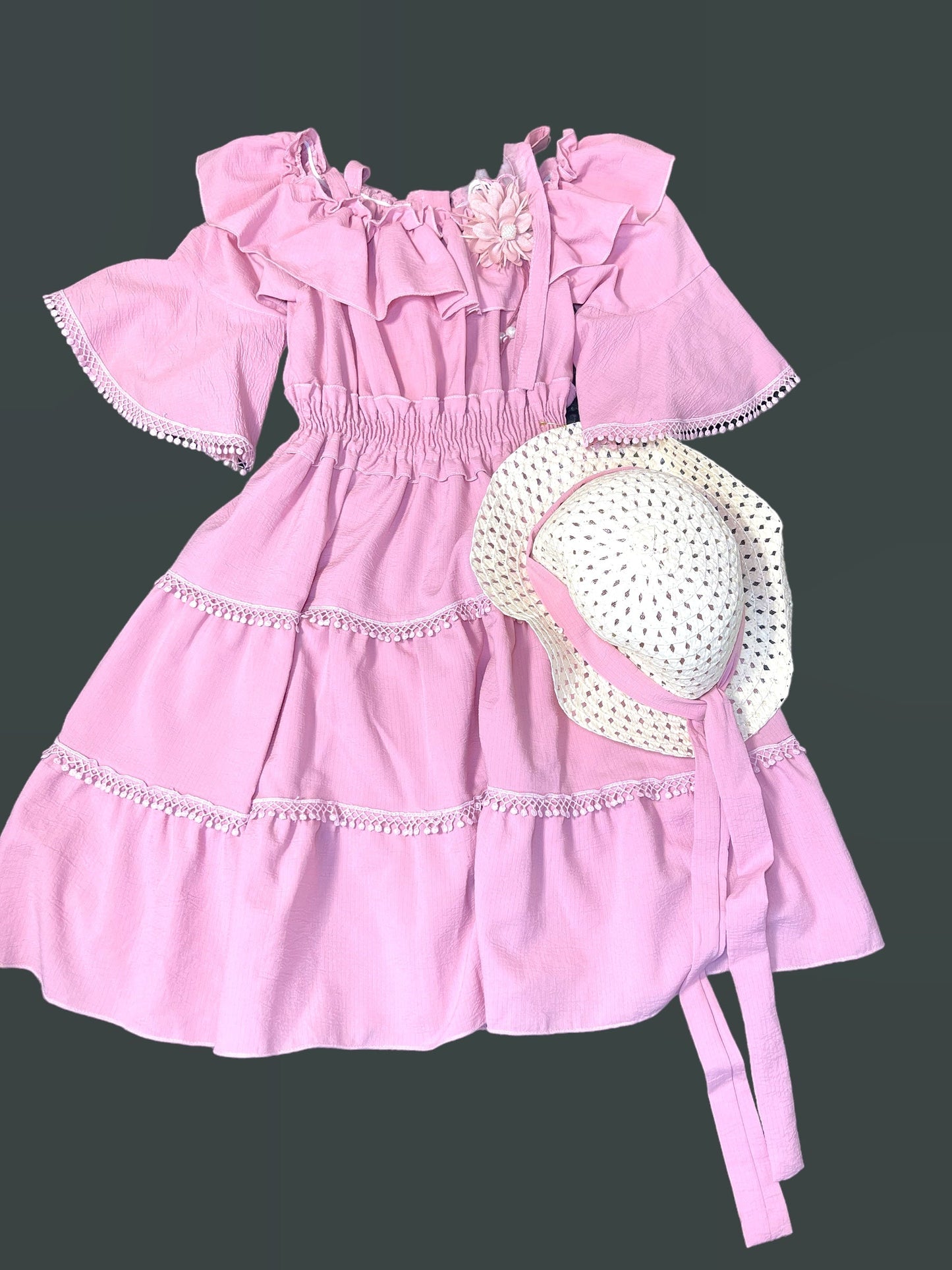 Pinky summer dress for girls